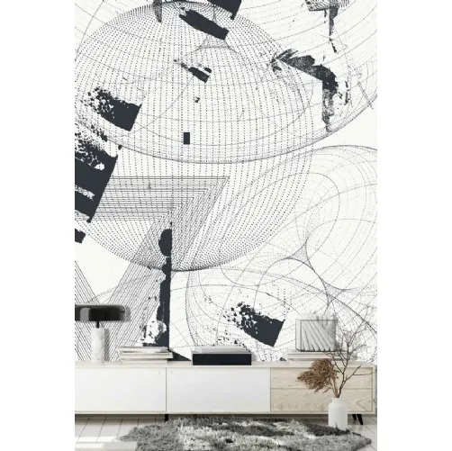 Carta da parati astratta Black&white CP0346 di Pintdecor