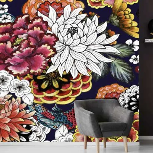Carta da parati dai colori vivaci Ispirazioni Orientali CP0176 di Pintdecor