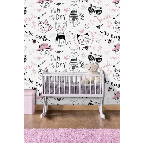 Carta da parati Kids CP0586 con gatti di Pintdecor