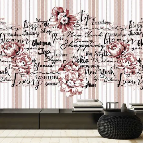 Carta da parati Righe Floreali CP0322 di Pintdecor