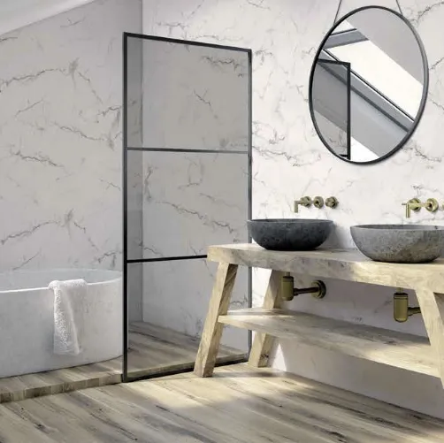 Bianco di Carrara WP1808 di Pintdecor Wallpanel