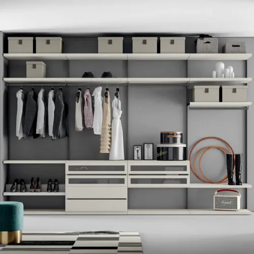 Cabina Armadio Easy Project Up in laccato opaco di Dall'Agnese