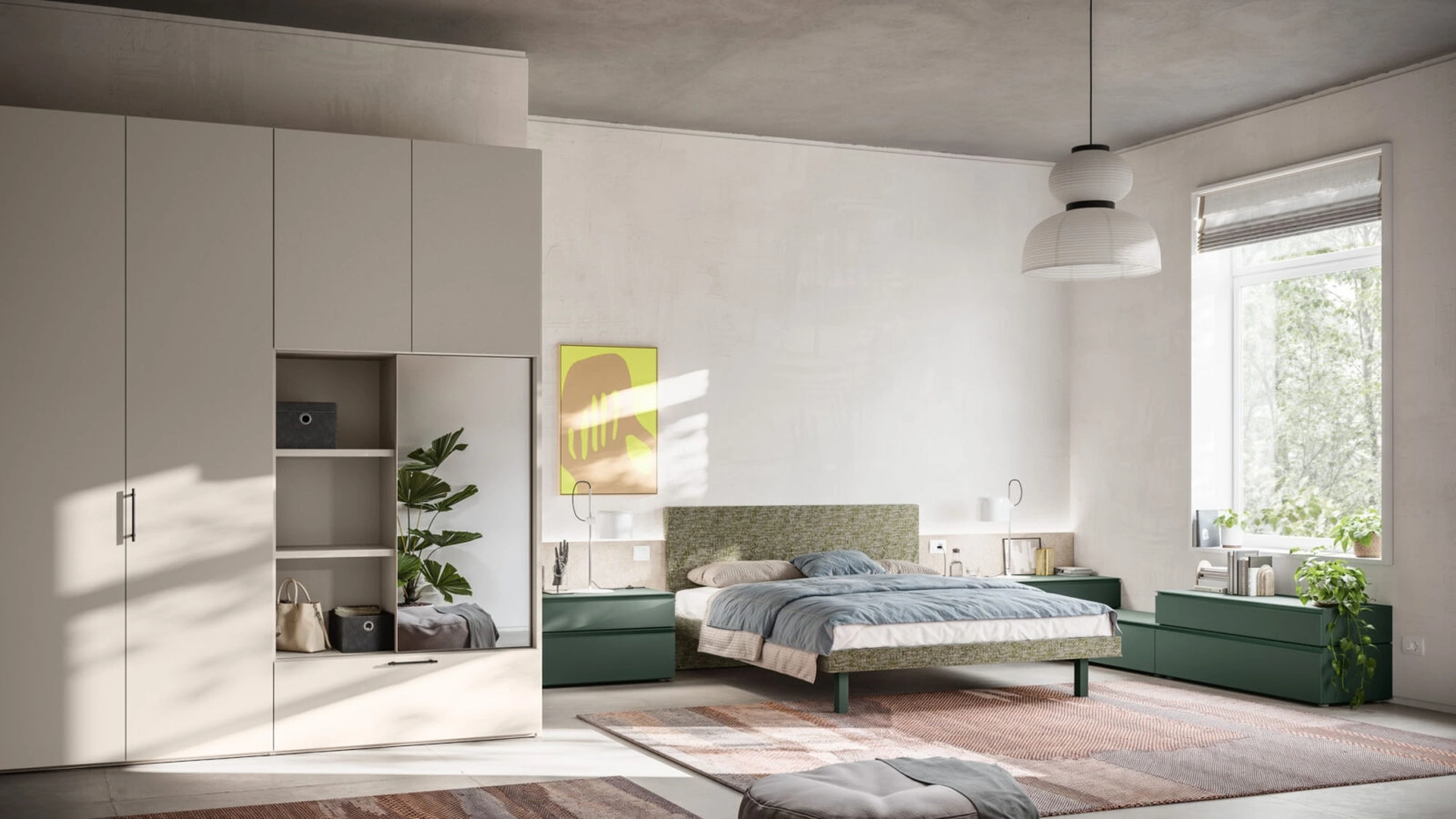 Letto con testiera imbottita Gap Night 16 di Orme