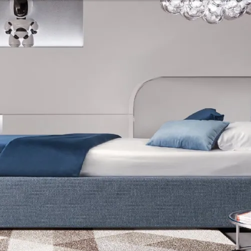 Letto Gelsomino in tessuto con secondo letto estraibile di Le Comfort