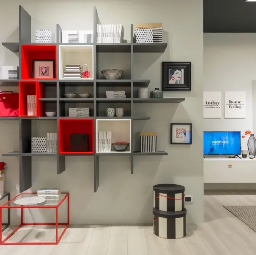 Libreria in laccato opaco MC045 di Moretti Compact