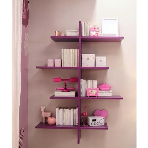 Libreria in laccato lampone YC312 di Moretti Compact