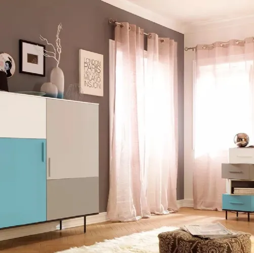 Madia di design quadrata LV205 di Moretti Compact