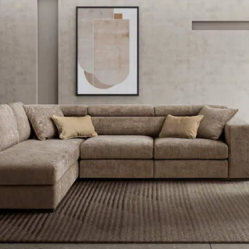 Divano in tessuto ad angolo Plaris di Le Comfort