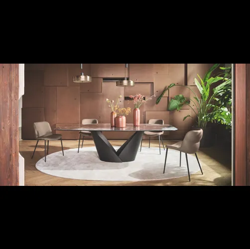 Sedia in ecopelle Onda di Calligaris
