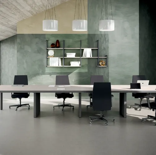Scrivania Direzionale D1 04 in melaminico e metallo di Colombini Office