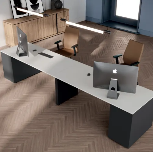 Scrivania Operativa Loft 08 in laccato opaco di Colombini Office